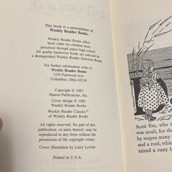 The wizard of Oz The weekly Reader Classics HB Book 1983 - Picture 5 of 7